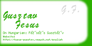 gusztav fesus business card